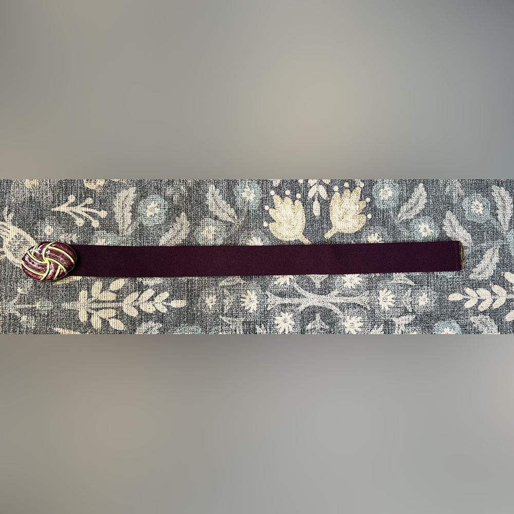 Purple Day-Lor Elastic Statement Belt - Picture 5 of 6